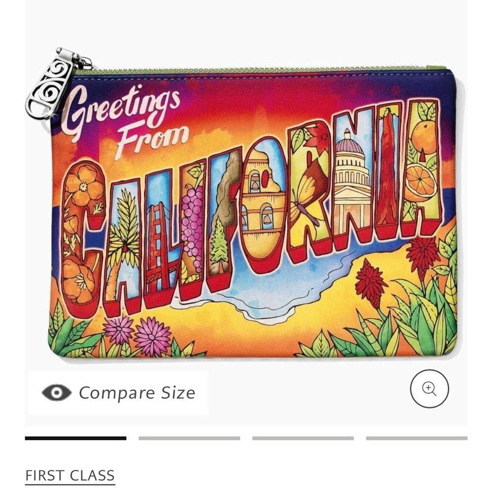 Brighton California Postcard Pouch NWOT